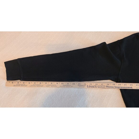 Polo Ralph Lauren Mens XL Waffle Thermal Black Pullover Shirt Red Pony Preppy - Picture 10 of 10